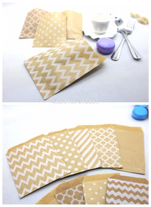 Kraft Paper Bags,Favour bags, treat bags,gift wrapping bag, baked goods bag,Pastry Tool Wrapping Wedding Party Suppl 25pcs/lot