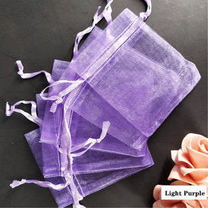 100PCS 7x9 9x12 10x15 11x16 13x18 15x20 17x23 CM Organza Bags Jewelry Packaging Bags Scented Sachet Gift Pouches 7Z