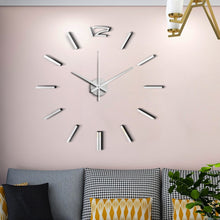 Load image into Gallery viewer, 50cm 3D Wall Clock Modern Design DIY Acrylic Mirror Stickers Clock for Living Room Bedroom Home Decor Large Silent Elreloj Mural
